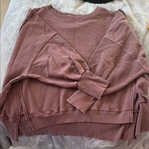 Free People Camden sweatshirt. Size M. Maroon/brown color.
